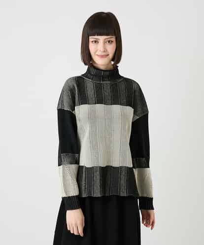 RBFLE21330 HIROKO BIS 切り替え配色デザインニットプルオーバー