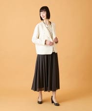 RBHED51290 HIROKO BIS(ヒロコ ビス) かまぼこプリーツスカート /洗える チャコールブラウン