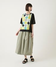 RBHGE59260 HIROKO BIS(ヒロコ ビス) カーブタックバルーンスカート /洗える カーキ