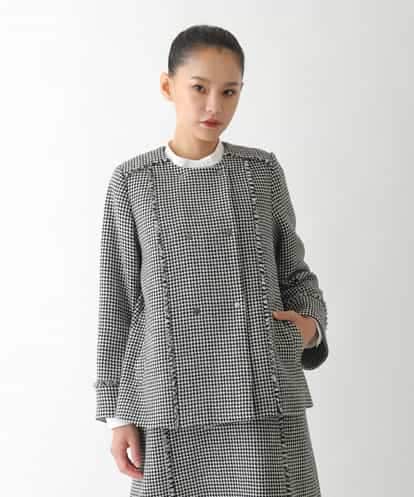 RBJAD20540 HIROKO BIS 千鳥チェックツイードジャケット