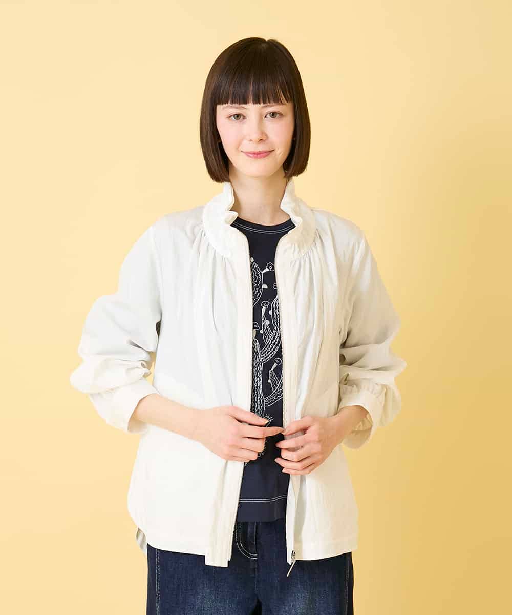 RBJED01390 HIROKO BIS(ヒロコ ビス) ナチュラルワッシャーギャザーライトブルゾン ライトイエロー