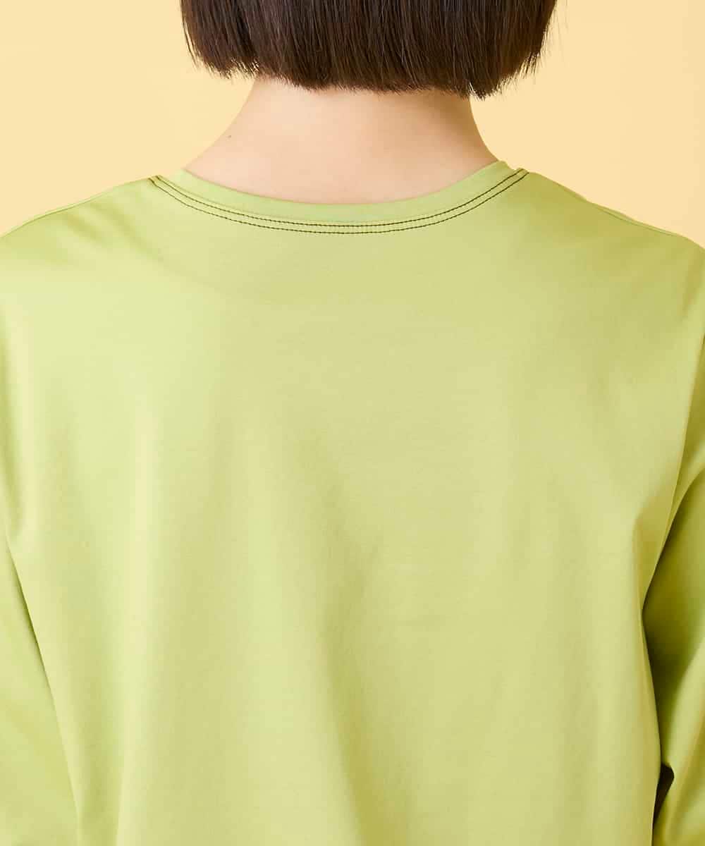 RBKED22190 HIROKO BIS(ヒロコ ビス) サボテン刺繍コットンTシャツ /洗える イエロー