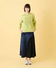 RBKED22190 HIROKO BIS(ヒロコ ビス) サボテン刺繍コットンTシャツ /洗える イエロー