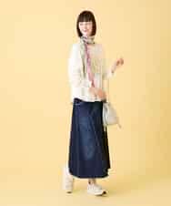 RBKED23230 HIROKO BIS(ヒロコ ビス) フローラルタイポTシャツ /洗える ブラック