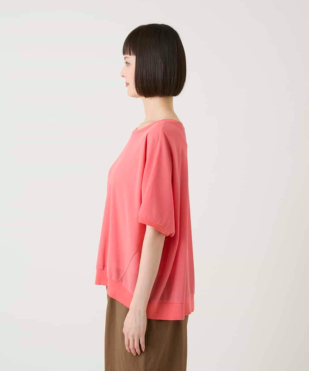 RBKHE10230 HIROKO BIS(ヒロコ ビス) 【接触冷感】リブジョイントシアーカットソー /洗える ピンクオレンジ