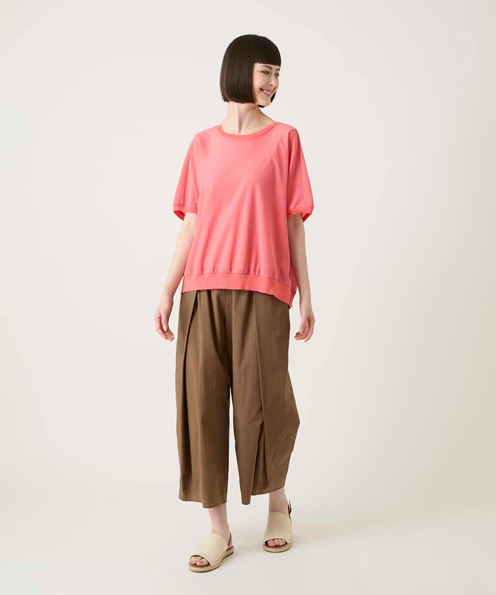 RBKHE10230 HIROKO BIS(ヒロコ ビス) 【接触冷感】リブジョイントシアーカットソー /洗える ピンクオレンジ