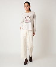 RBLAF31230 HIROKO BIS(ヒロコ ビス) ストレッチコーデュロイパンツ /洗える ネイビー