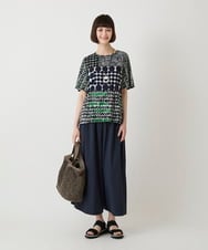 RBLIE20230 HIROKO BIS(ヒロコ ビス) タイプライターフレアパンツ /洗濯機で洗える  ブラウン