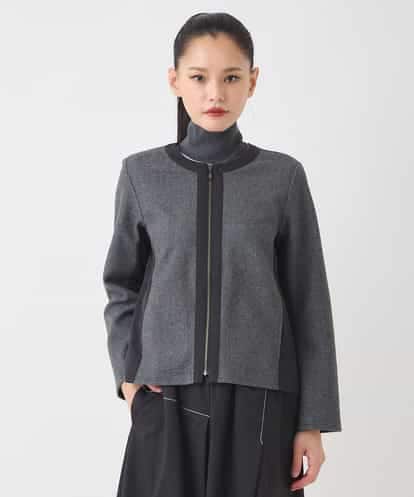 RBTAD25270 HIROKO BIS 異素材ノーカラージャケット /洗える