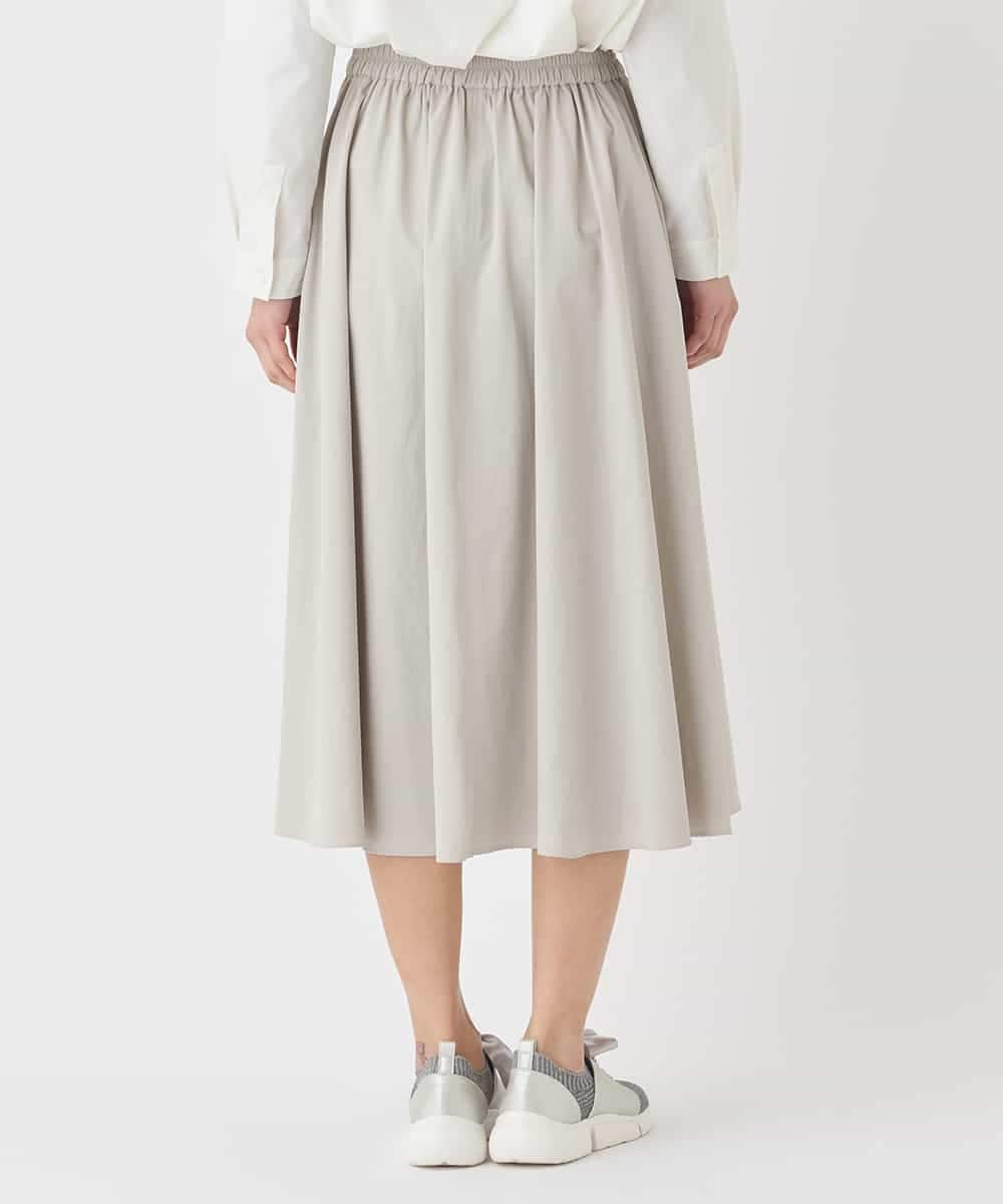 REHDD80230 HIROKO BIS(ヒロコ ビス) ハイストレッチギャザーフレアスカート /洗濯機で洗える ライトグレー