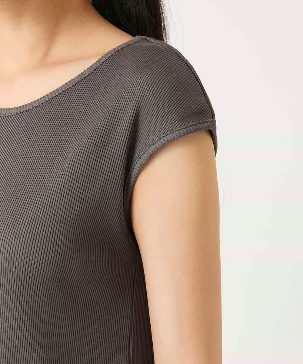 REKGE80098 HIROKO BIS(ヒロコ ビス) キャップスリーブデザインカットソー /洗濯機で洗える ベージュ