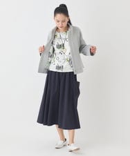 RETDD50330 HIROKO BIS(ヒロコ ビス) ラウンドヘムショートブルゾン /洗える ネイビー