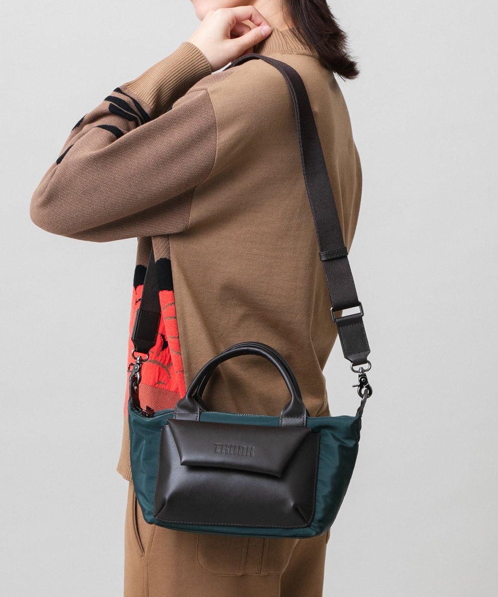 RG5AI01330 TRUNK HIROKO KOSHINO(ヒロココシノ) 2WAYフレンチトートMINIバッグ グリーン