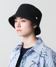 RG7ED11210 TRUNK HIROKO KOSHINO(ヒロココシノ) ニットバケットハット/日本製 ブラック