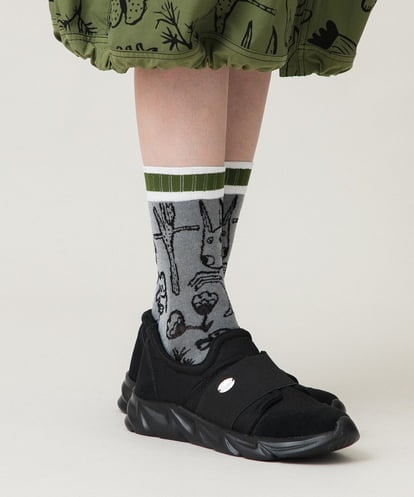 RG8LD01039 TRUNK HIROKO KOSHINO キャラクタージャカードソックス