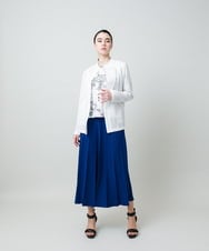 RHBGD03690 HIROKO KOSHINO(ヒロココシノ) メッシュシアージャケット/日本製 ホワイト