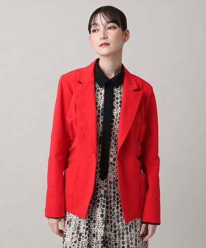 RHJLF32630 HIROKO KOSHINO 4WAYストレッチタックデザインジャケット /日本製
