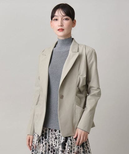 RHJLF32630 HIROKO KOSHINO 4WAYストレッチタックデザインジャケット /日本製