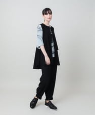 RHKHE05390 HIROKO KOSHINO(ヒロココシノ) 墨絵プリントデザインTシャツ /日本製/洗える ブルーグレー