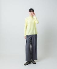 RHLEF41430 HIROKO KOSHINO(ヒロココシノ) シャドーストライプワイドパンツ/日本製/洗える ダークグレー