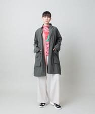 RHLFF09360 HIROKO KOSHINO(ヒロココシノ) シャイニーウエストストレッチワイドパンツ /日本製/洗える オフホワイト
