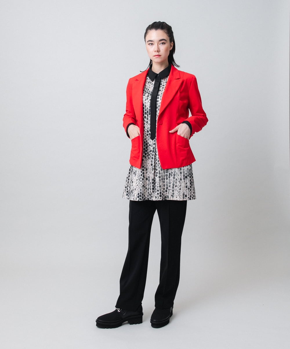 RHPAG08630 HIROKO KOSHINO(ヒロココシノ) グラフィティプリントドッキングチュニックカットソー /日本製 ベージュ