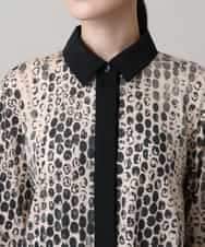 RHPAG08630 HIROKO KOSHINO(ヒロココシノ) グラフィティプリントドッキングチュニックカットソー /日本製 ベージュ