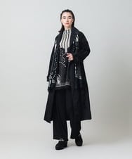 RHPLF30450 HIROKO KOSHINO(ヒロココシノ) ジオメトリックアートチュールチュニック /日本製/洗える グレー