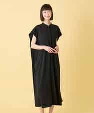 RLEGE50380 HIROKO BIS GRANDE(ヒロコ ビス グランデ) 【大きいサイズ/接触冷感/UVカット/速乾】セーラーカラージョーゼットワンピース ブラック