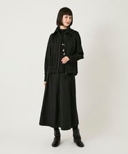 RLFAD31390 HIROKO BIS GRANDE(ヒロコ ビス グランデ) 【大きいサイズ】異素材ジョイントニットプルオーバー ブラック