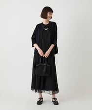 RLFIE80320 HIROKO BIS GRANDE(ヒロコ ビス グランデ) 【大きいサイズ】パターン切り替えニットカーディガン /洗える ホワイト