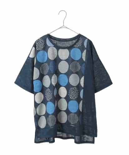 RLKGE35230  【大きいサイズ】カラフルパターンドットTシャツ /洗濯機で洗える