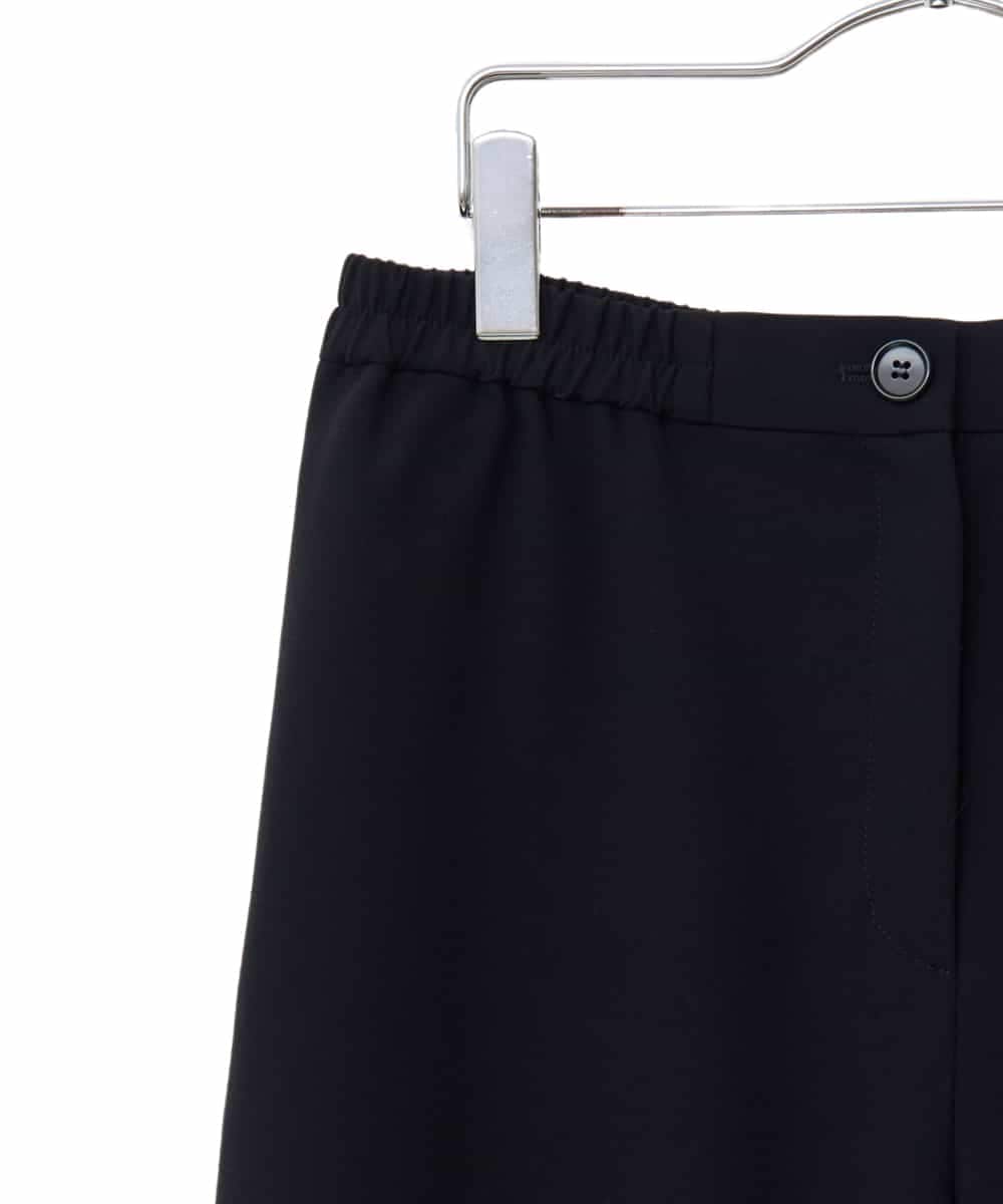 RLLAD25250 HIROKO BIS GRANDE(ヒロコ ビス グランデ) 【大きいサイズ】ソフトダブルクロスセミワイドパンツ /洗濯機で洗える ブラック