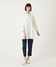 RLLGE55210 HIROKO BIS GRANDE(ヒロコ ビス グランデ) 【大きいサイズ】エアリーフィット2WAYストレッチパンツ ライトグレー