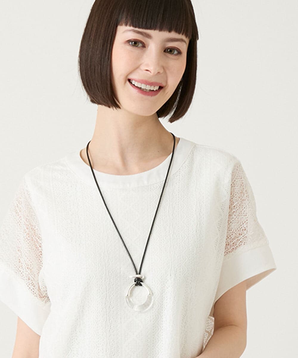 RP2GE02080 HIROKO BIS(ヒロコ ビス) クリアメタルジョイントネックレス シルバー