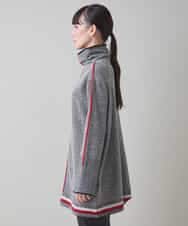 RSFAD08510 TRUNK HIROKO KOSHINO(ヒロココシノ) ヘリンボーンハイネックニットプルオーバー ブラック