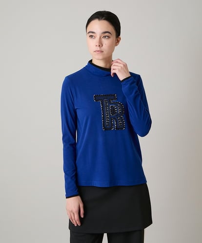 RSKAE07330 TRUNK HIROKO KOSHINO カットワークロゴ刺繍ウォームカットソー/日本製/洗える