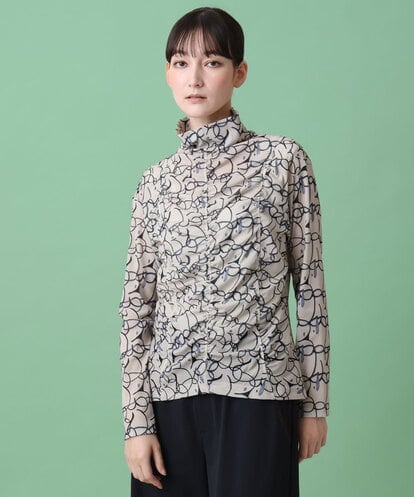 RSKAG13330 TRUNK HIROKO KOSHINO トランクロゴプリントチュールカットソー /日本製 /洗える