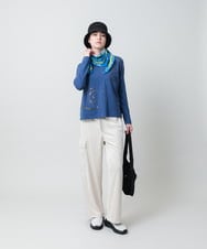 RSKEE28330 TRUNK HIROKO KOSHINO(ヒロココシノ) コラージュモチーフベア天竺プルオーバー /日本製/洗える アイボリー