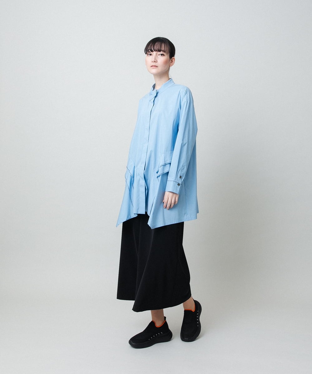 RSLFD19340 TRUNK HIROKO KOSHINO(ヒロココシノ) ストレッチデザインパンツ/洗える ライトグレー