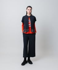 RSQAG08390 TRUNK HIROKO KOSHINO(ヒロココシノ) トリコットジャージーワイドパンツ/洗える ブラック