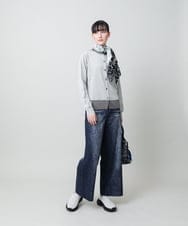 RSSFD07360 TRUNK HIROKO KOSHINO(ヒロココシノ) ソフトラメニットカーディガン グレージュ