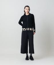 RSSLD09590 TRUNK HIROKO KOSHINO(ヒロココシノ) ロゴアクセントニットカーディガン ブラック