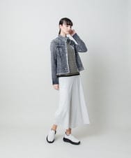 RSTFD02590 TRUNK HIROKO KOSHINO(ヒロココシノ) 立体ストレッチデニムスタンドカラージャケット/日本製/洗える ネイビー