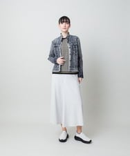 RSTFD02590 TRUNK HIROKO KOSHINO(ヒロココシノ) 立体ストレッチデニムスタンドカラージャケット/日本製/洗える ネイビー