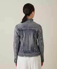 RSTFD02590 TRUNK HIROKO KOSHINO(ヒロココシノ) 立体ストレッチデニムスタンドカラージャケット/日本製/洗える ネイビー
