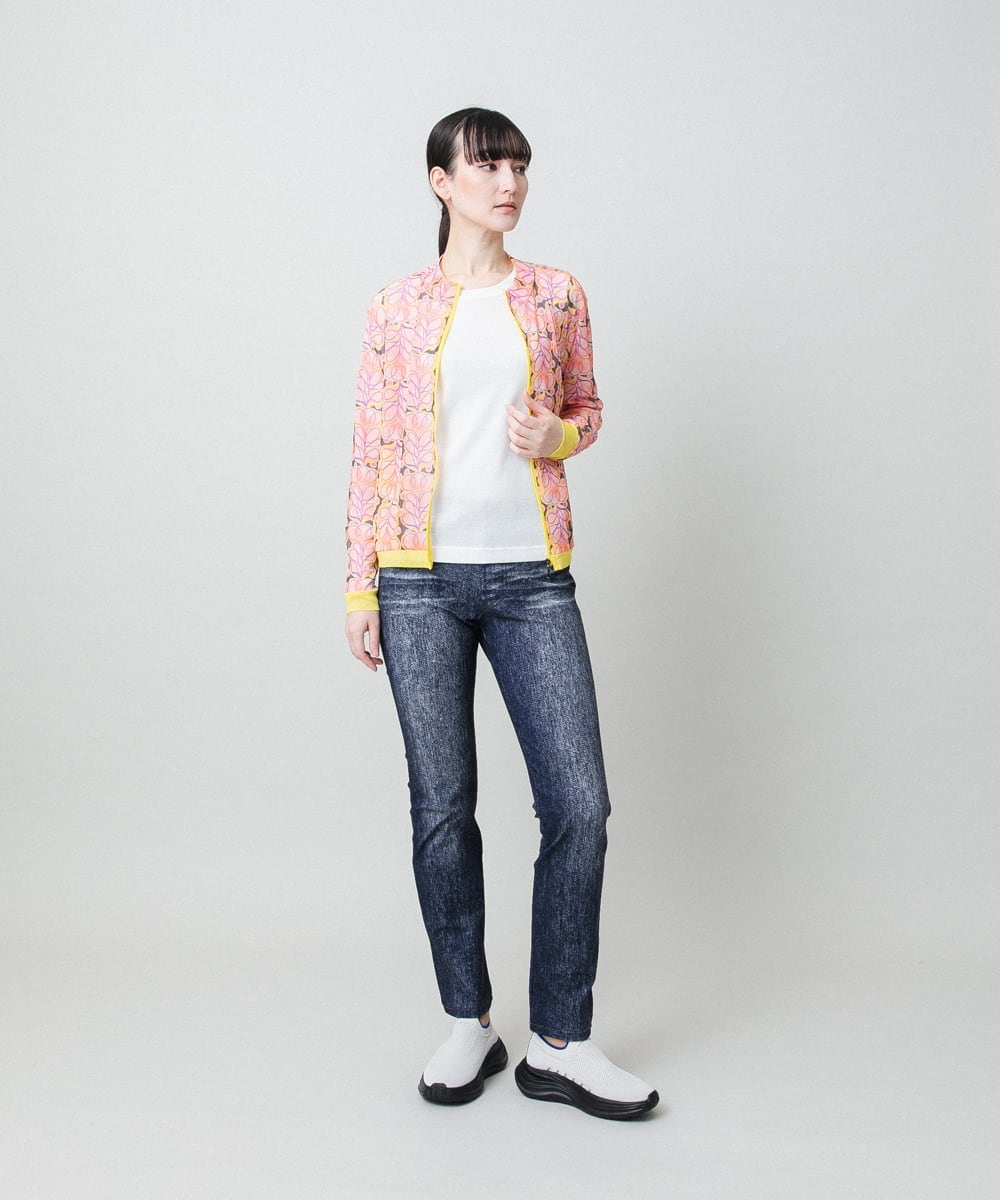 RSTFD04430 TRUNK HIROKO KOSHINO(ヒロココシノ) ファジーフラワーチュールブルゾン/日本製/洗える ブラック