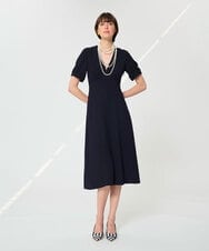 VZEGD06500 TARA JARMON(タラ ジャーモン) クレープロングドレス ネイビー