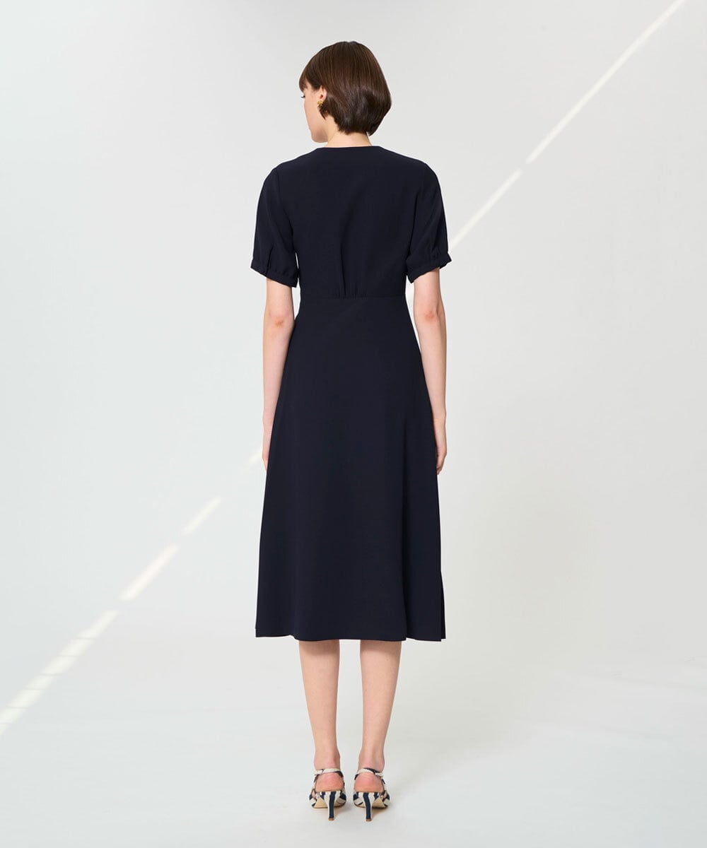 VZEGD06500 TARA JARMON(タラ ジャーモン) クレープロングドレス ネイビー