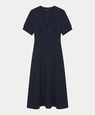 VZEGD06500 TARA JARMON(タラ ジャーモン) クレープロングドレス ネイビー